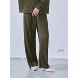OLIVE | プリーツ加工カットソーワイドパンツウエスト総ゴムセットアップ可能 | On One's Own