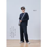 プリーツ加工カットソーワイドパンツウエスト総ゴムセットアップ可能 | On One's Own | 詳細画像7