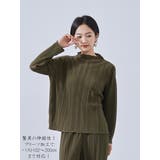 OLIVE | プリーツ加工カットソー長袖プルオーバーボートネックトップス | On One's Own