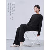 プリーツ加工カットソー長袖プルオーバーボートネックトップス | On One's Own | 詳細画像2