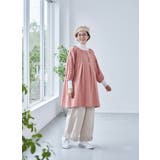 綿100%長袖チュニックワンピースAラインタックステッチ | On One's Own | 詳細画像3