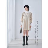 綿100%長袖チュニックワンピースAラインタックステッチ | On One's Own | 詳細画像6