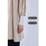 綿100%長袖チュニックワンピースAラインタックステッチ | On One's Own | 詳細画像4