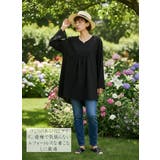 袖口スリット長袖リネン混シャツロングブラウストップス | On One's Own | 詳細画像3 