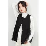 ドビーチュールレースレイヤードベストジレラウンドネック | On One's Own | 詳細画像7