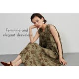 ノースリーブワンピース フラワー プリント花柄ロング丈レイヤード | On One's Own | 詳細画像3