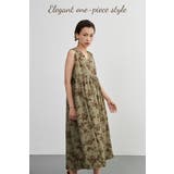 ノースリーブワンピース フラワー プリント花柄ロング丈レイヤード | On One's Own | 詳細画像10