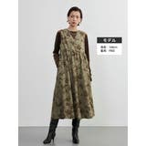 ノースリーブワンピース フラワー プリント花柄ロング丈レイヤード | On One's Own | 詳細画像4