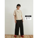 綿100％コットンスラックスルーズフィットストレート美脚パンツ | On One's Own | 詳細画像16 