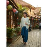 PEACOCKBLUE | 綿100％コットンスラックスルーズフィットストレート美脚パンツ | On One's Own