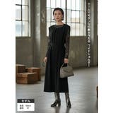 ドレッシーワイドショルダーノースリーブワンピースタックデザイン | On One's Own | 詳細画像2