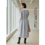 ドレッシーワイドショルダーノースリーブワンピースタックデザイン | On One's Own | 詳細画像4