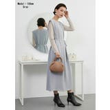 ドレッシーワイドショルダーノースリーブワンピースタックデザイン | On One's Own | 詳細画像6