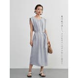 ドレッシーワイドショルダーノースリーブワンピースタックデザイン | On One's Own | 詳細画像7