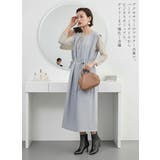 ドレッシーワイドショルダーノースリーブワンピースタックデザイン | On One's Own | 詳細画像8