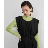 ドレッシーワイドショルダーノースリーブワンピースタックデザイン | On One's Own | 詳細画像12