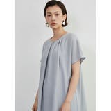 半袖ワンピース夏リラックスロング丈タックワンピース | On One's Own | 詳細画像9