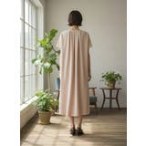 半袖ワンピース夏リラックスロング丈タックワンピース | On One's Own | 詳細画像5