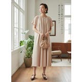 半袖ワンピース夏リラックスロング丈タックワンピース | On One's Own | 詳細画像3