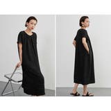 半袖ワンピース夏リラックスロング丈タックワンピース | On One's Own | 詳細画像11