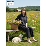 半袖ブラウスとコクーンパンツのセットアップストライプ総ゴムポケット付き | On One's Own | 詳細画像3 