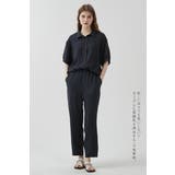 半袖ブラウスとコクーンパンツのセットアップストライプ総ゴムポケット付き | On One's Own | 詳細画像6 