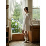 ラッフルカラーチュニックワンピース長袖フリル襟 | On One's Own | 詳細画像5