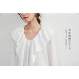 ラッフルカラーチュニックワンピース長袖フリル襟 | On One's Own | 詳細画像11