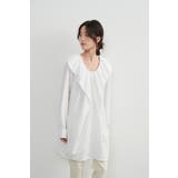 WHITE | ラッフルカラーチュニックワンピース長袖フリル襟 | On One's Own
