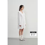 ラッフルカラーチュニックワンピース長袖フリル襟 | On One's Own | 詳細画像12