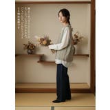 Vネック多ボタンベストノースリーブレイヤードジレ | On One's Own | 詳細画像4