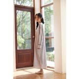 パイピングシャドーストライプAラインワンピース長袖ロング丈 | On One's Own | 詳細画像12 