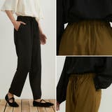 リネン混ストレートパンツルーズシルエットウエストゴム | On One's Own | 詳細画像12