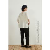 リネン混ストレートパンツルーズシルエットウエストゴム | On One's Own | 詳細画像10