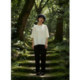 リネン混ストレートパンツルーズシルエットウエストゴム | On One's Own | 詳細画像11