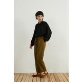 OLIVE | リネン混ストレートパンツルーズシルエットウエストゴム | On One's Own