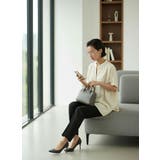 センタープレススラックススリムテーパードパンツオフィスカジュアルウエストゴム | On One's Own | 詳細画像7