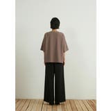 ワイドパンツタック入りスラックスウエストゴムオフィス通勤 | On One's Own | 詳細画像10 