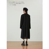 フェイクレイヤードトレンチ風ワンピース長袖ロング丈Aライン二枚仕立て | On One's Own | 詳細画像4 