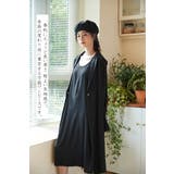 フェイクレイヤードトレンチ風ワンピース長袖ロング丈Aライン二枚仕立て | On One's Own | 詳細画像6 