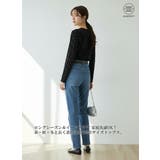 ドット柄長袖Tシャツラウンドネックカットソートップスストレッチ | On One's Own | 詳細画像6