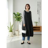 ドット柄長袖Tシャツラウンドネックカットソートップスストレッチ | On One's Own | 詳細画像5