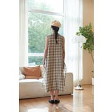ポケット太幅ベルトデザインチェックワンピースノースリーブジャンパースカート | On One's Own | 詳細画像9