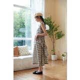 ポケット太幅ベルトデザインチェックワンピースノースリーブジャンパースカート | On One's Own | 詳細画像8