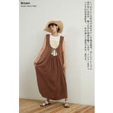 BROWN | 2WAYサテンドレープジャンスカワンピースジャンパースカート光沢感肉厚サテン | On One's Own