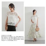 透け感テープ刺しゅうベストシアートップス半袖シアーブラウスレイヤード重ね着 | On One's Own | 詳細画像9