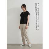 透け感テープ刺しゅうベストシアートップス半袖シアーブラウスレイヤード重ね着 | On One's Own | 詳細画像7