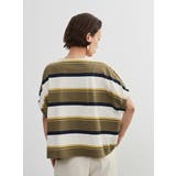 綿100％ドルマンボーダーTシャツ半袖トップスプルオーバーカットソー | On One's Own | 詳細画像13 