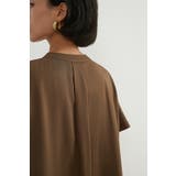 シンプルVネック半袖チュニックブラウス体型カバーとろみレーヨンきれいめトップス | On One's Own | 詳細画像7 