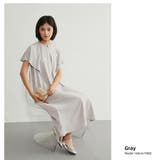 GRAY | ケープ風衿ノースリーブAラインワンピースポケット付きロングマキシケープ | On One's Own